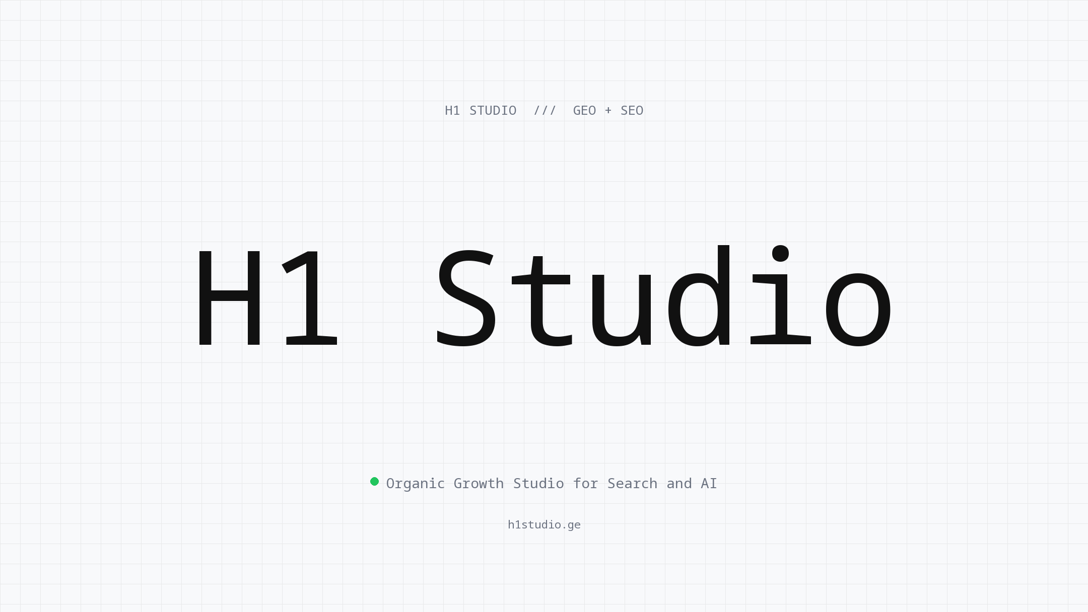 H1 Studio Google Business Profile cover light